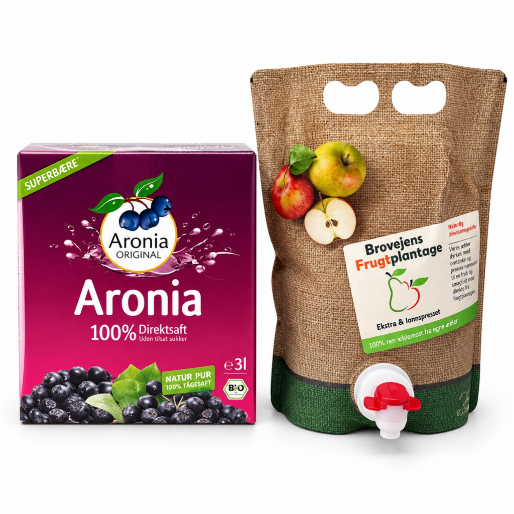 Aronia 3 liter og æblemost 3 liter