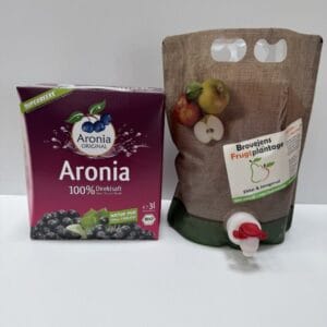 Aronia- og æblejuice i bag-in-box emballage