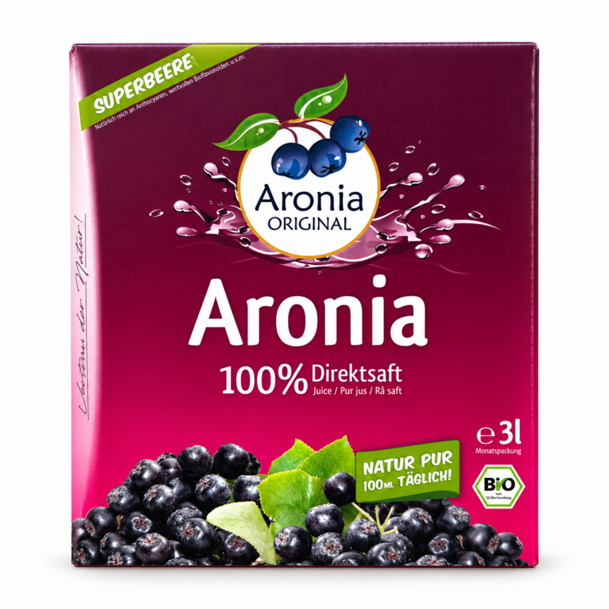 Økologisk aroniasaft 3 liter